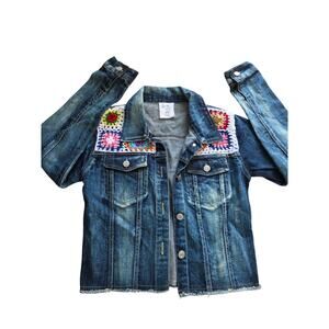 Flowers by Zoe Crochet Denim Jacket